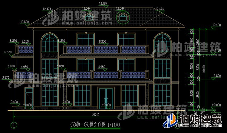 農(nóng)村三層兄弟雙拼歐式風(fēng)格別墅設(shè)計圖及效果圖紙BZ369-簡歐風(fēng)格