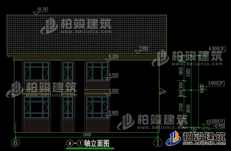 背立面圖