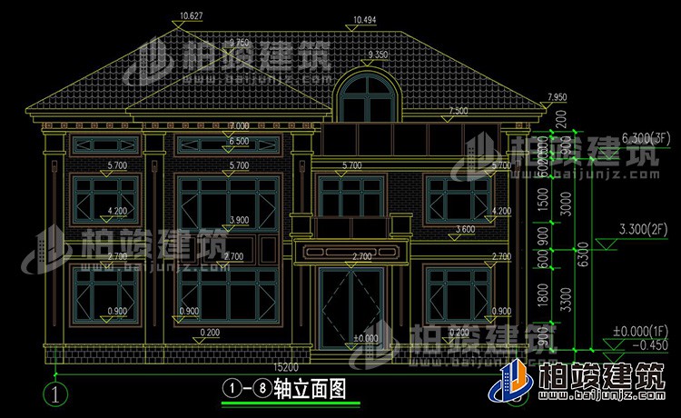 二層房屋設(shè)計圖全套圖紙BZ2672-新中式風格