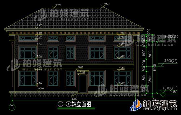 二層房屋設(shè)計圖全套圖紙BZ2672-新中式風格