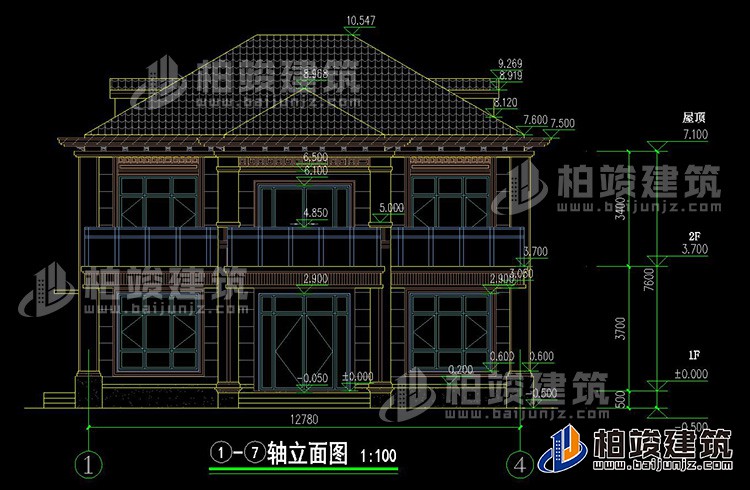 新中式二層別墅設(shè)計圖紙BZ2739-新中式風(fēng)格