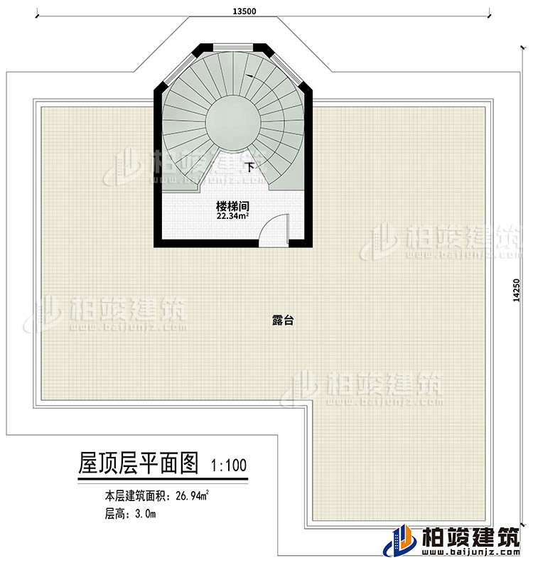 屋頂：樓梯間、露臺(tái)